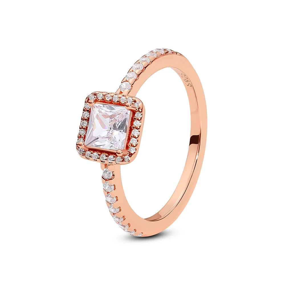 Aseez Lumière™ Square Crystal Ring