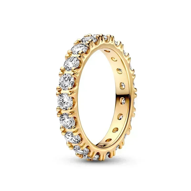 Aseez Aurea™ Gold Crystal Ring