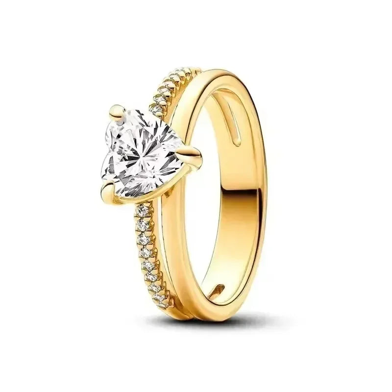 Aseez Aurea™ Gold Crystal Ring