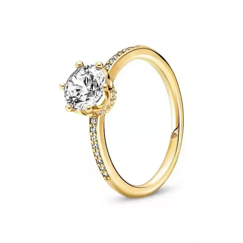 Aseez Aurea™ Gold Crystal Ring