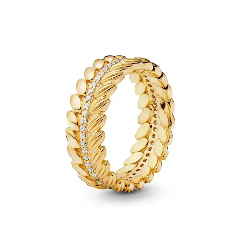 Aseez Aurea™ Gold Crystal Ring