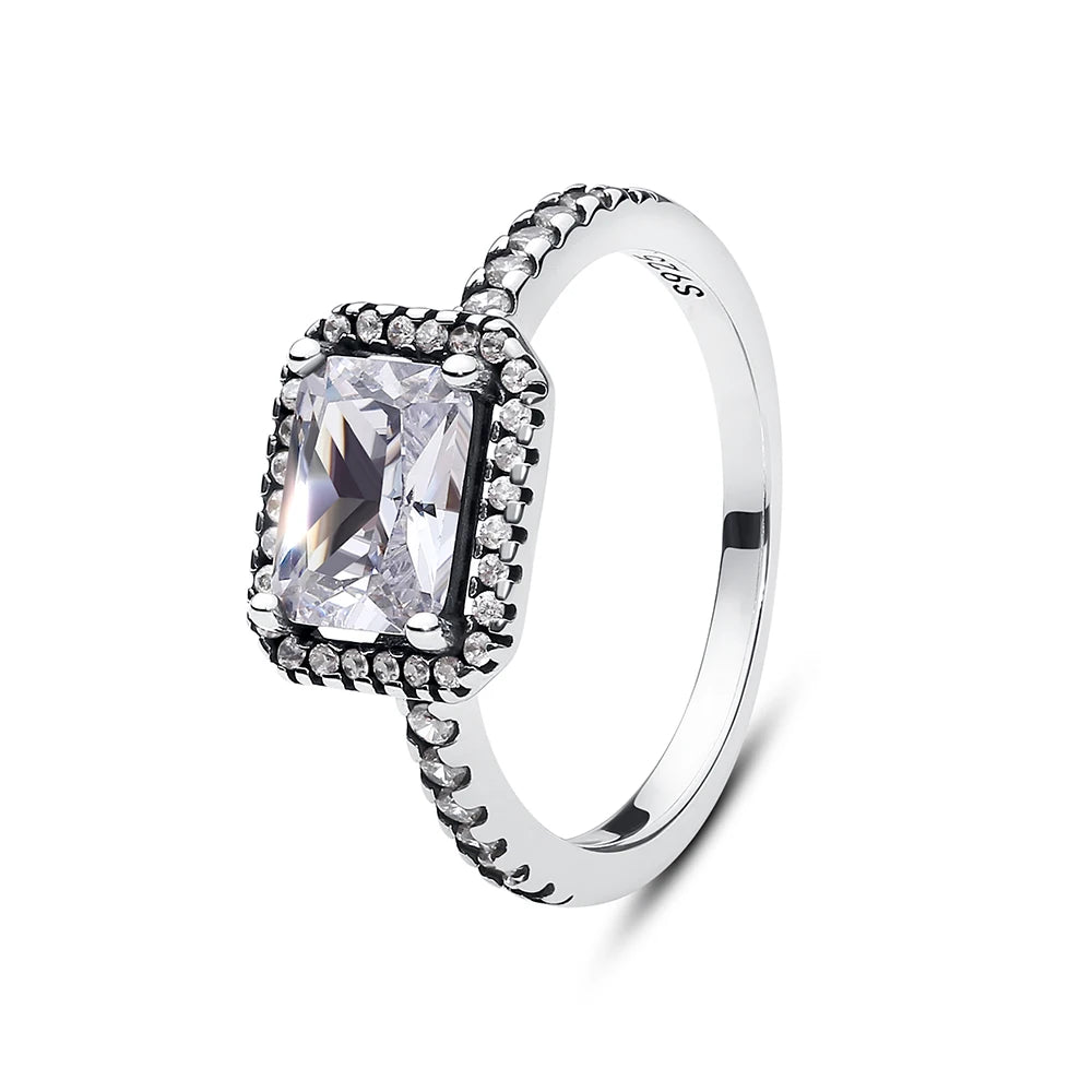 Aseez Lumière™ Square Crystal Ring