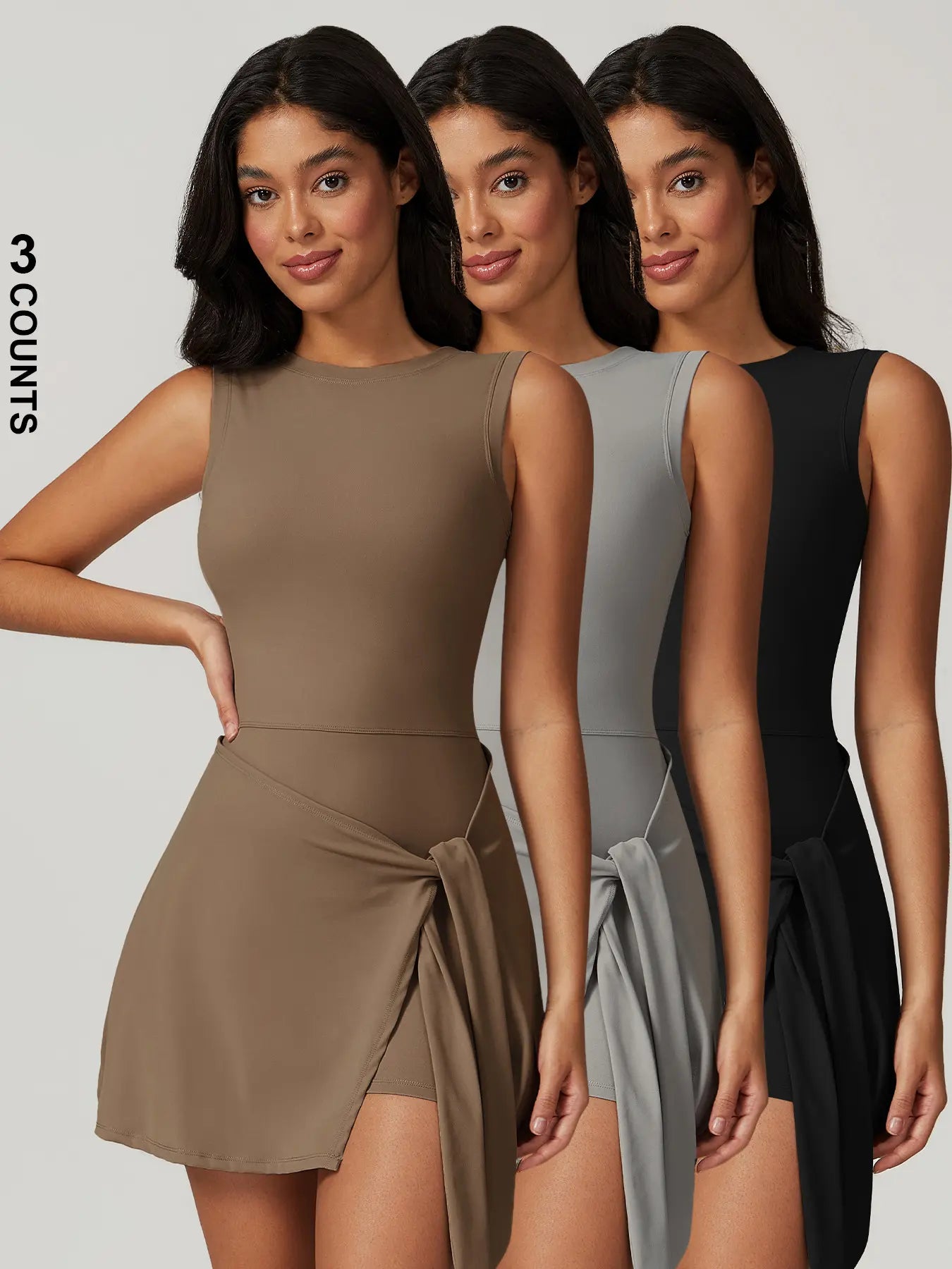 Women'S Sleeveless Plain Weave Mid Stretch Flat Shoulder Beautiful Back Split Strap Yoga Skirt Pants Outdoor Sports Pilates, Workout Jumpsuit, Sporty Jumpsuit Summer Comfortable Lace Up