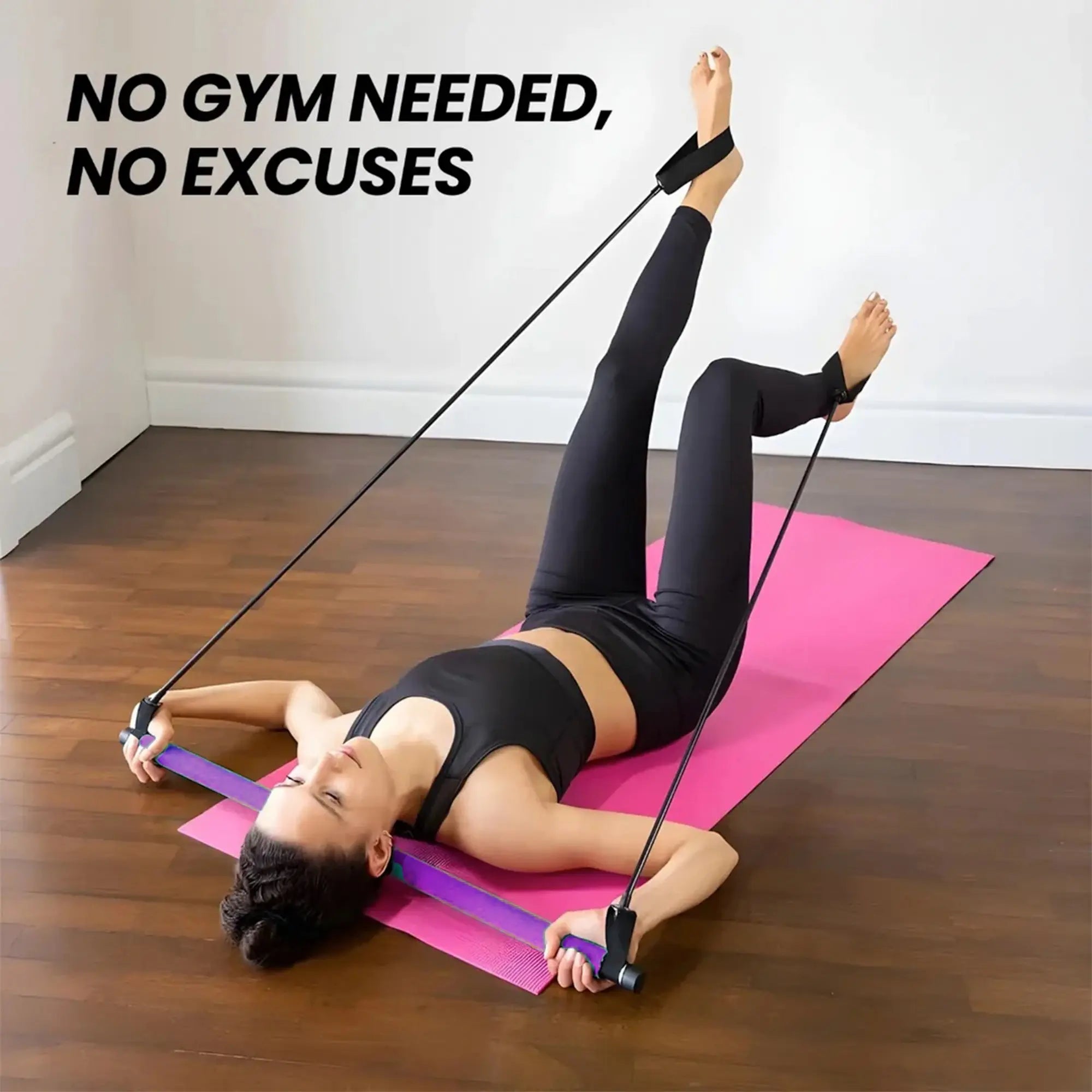 Pilates Bar Kit with Resistance Bands, Multifunctional Yoga Pilates Bar, Portable Home Gym Pilates Resistance Bar Kit for Women, Full-Body Workout Equipment, Pilates Equipment for Home Workouts, Fitness Equipment for Women & Men