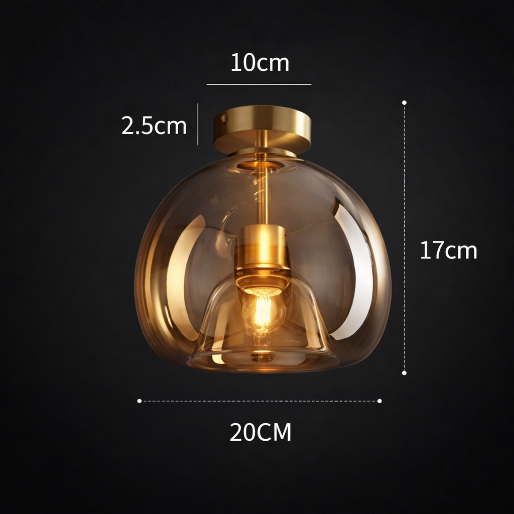 Cognac Glass Light Fixture