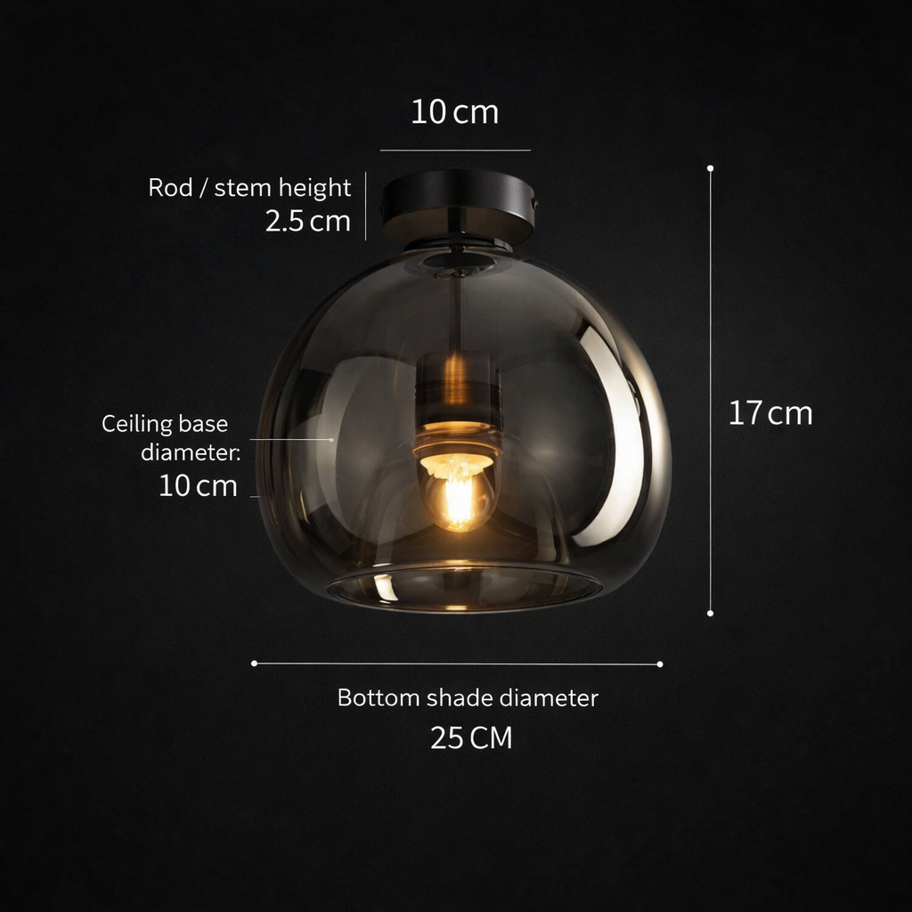Cognac Glass Light Fixture