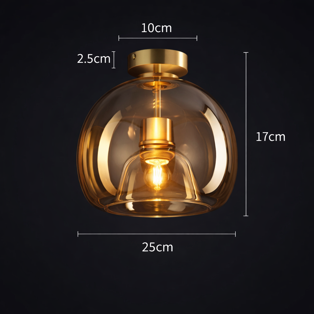 Cognac Glass Light Fixture