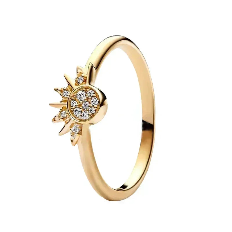 Aseez Aurea™ Gold Crystal Ring