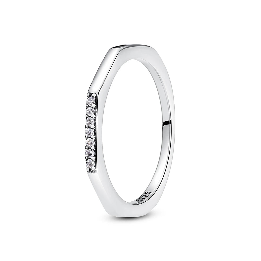 Aseez Lumière™ Square Crystal Ring