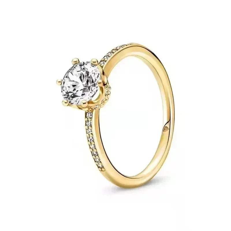 Aseez Aurea™ Gold Crystal Ring