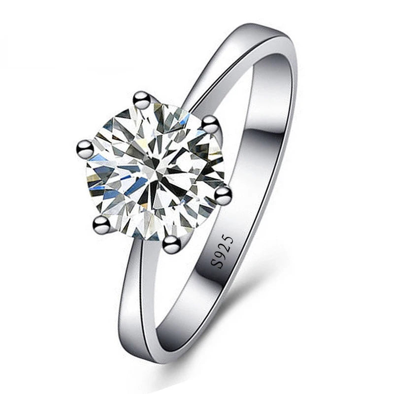 Aseez Radiant™ Solitaire Silver Ring