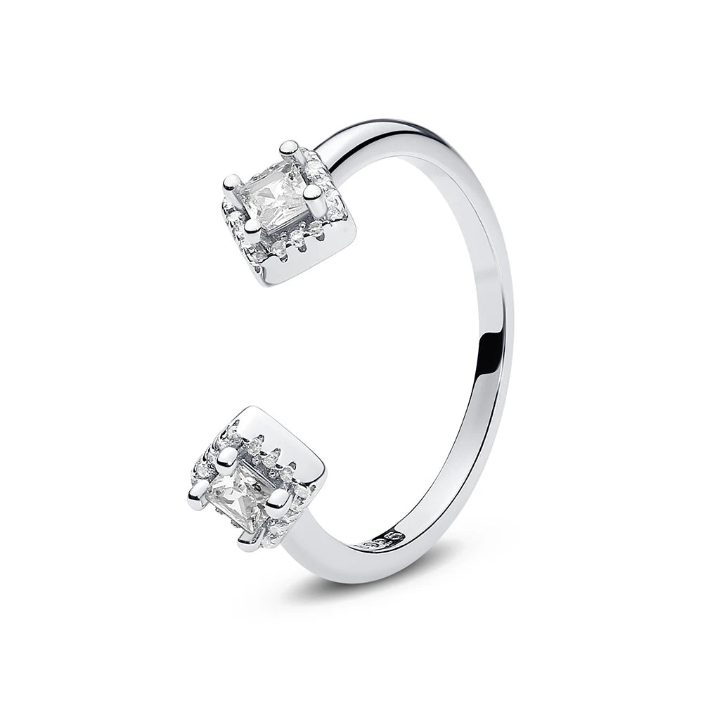Aseez Lumière™ Square Crystal Ring
