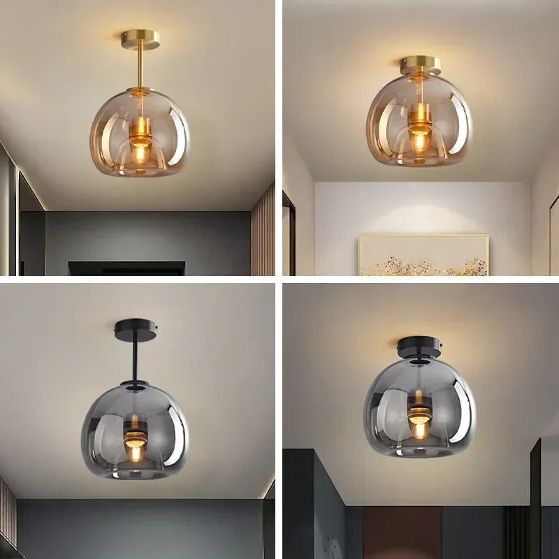 Cognac Glass Light Fixture