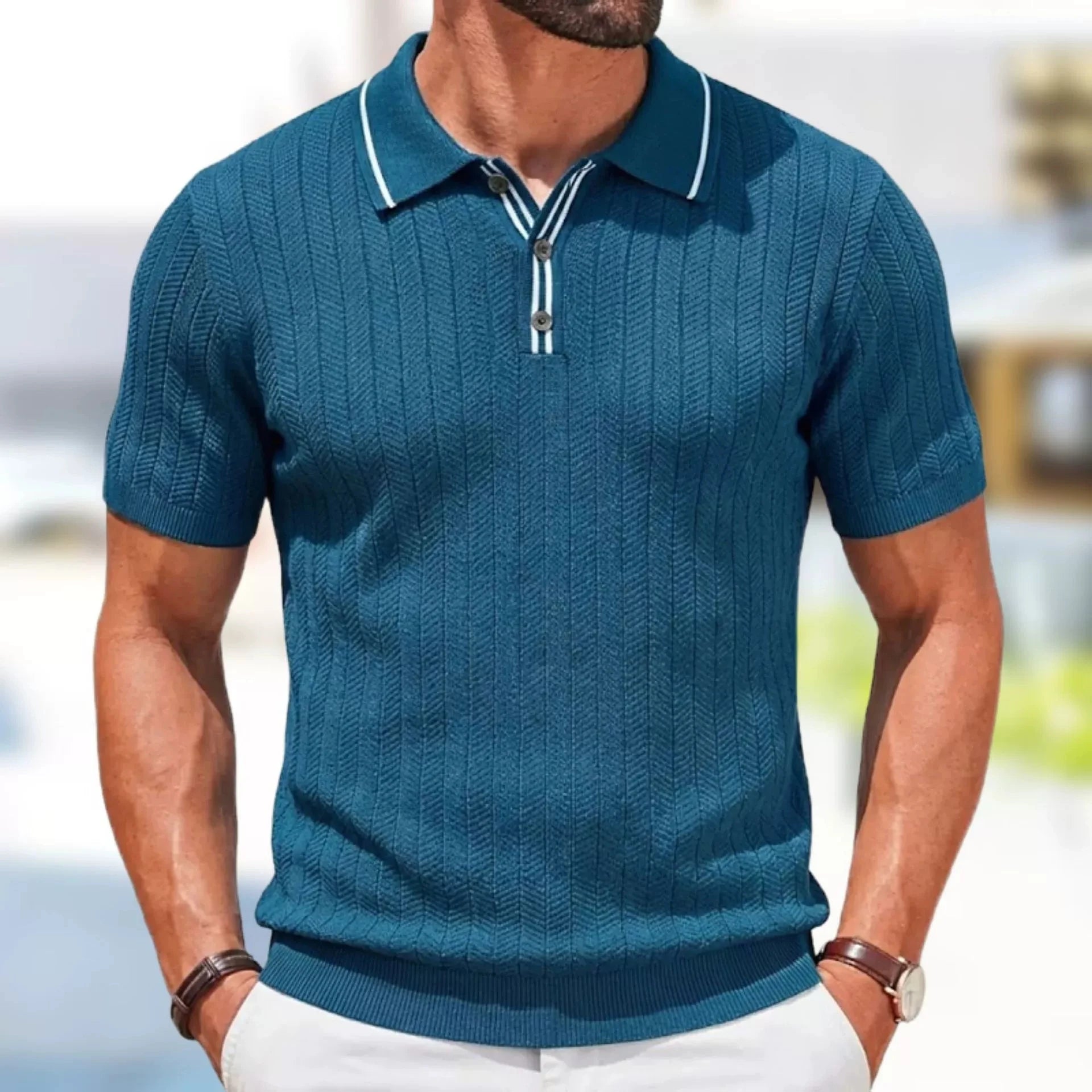 LuxePatch Button-Down Polo