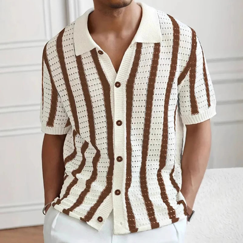 StripeLuxe Mesh PoloStripeLuxe Mesh Polo