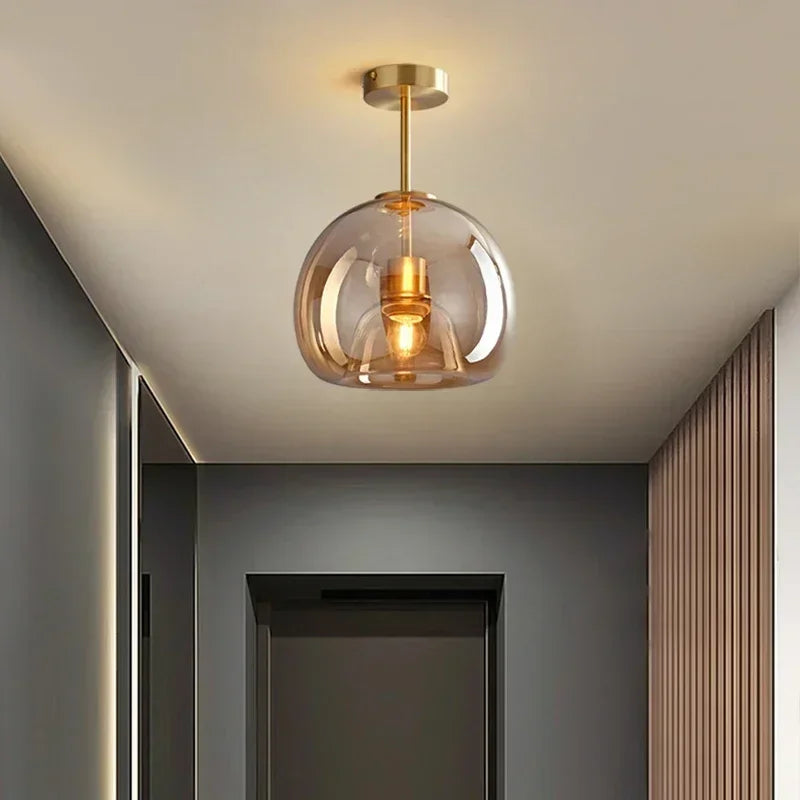 Cognac Glass Light Fixture